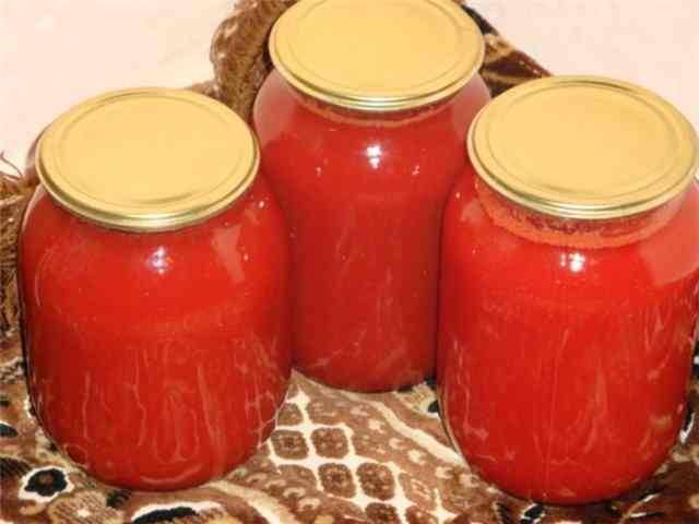 Kış için domates suyu