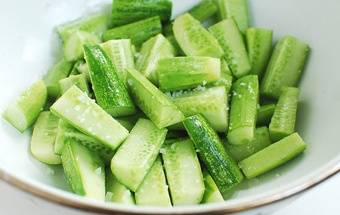 Korean style salted cucumbers