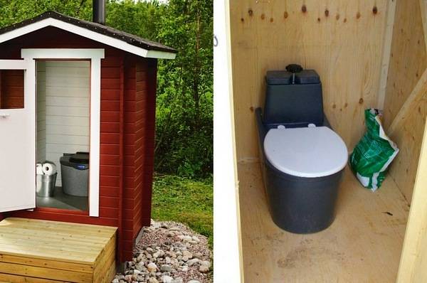 Wooden toilet for a summer residence with your own hands
